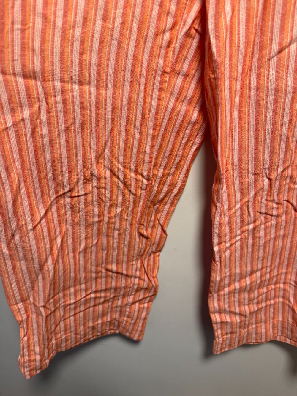 Old Navy Super Wide Leg High Rise Linen Blend Stripe Pant Large T - Picture 3 of 8
